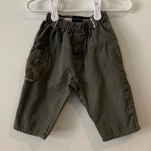 Burberry Olive Green Khaki Pants in 6 Months Size